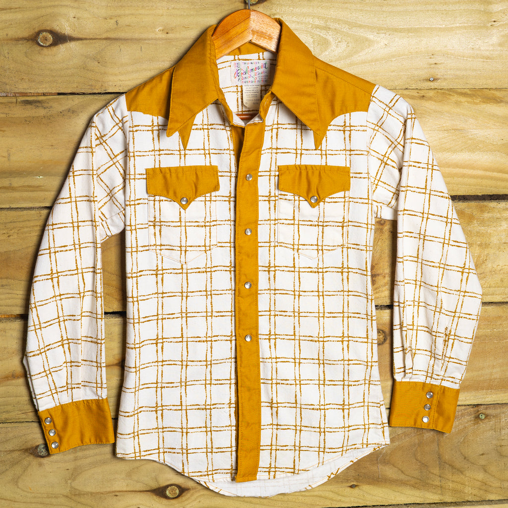 Vintage Rockmount Ranch Wear Boys Western Shirt with Pearl Snaps - Size 12