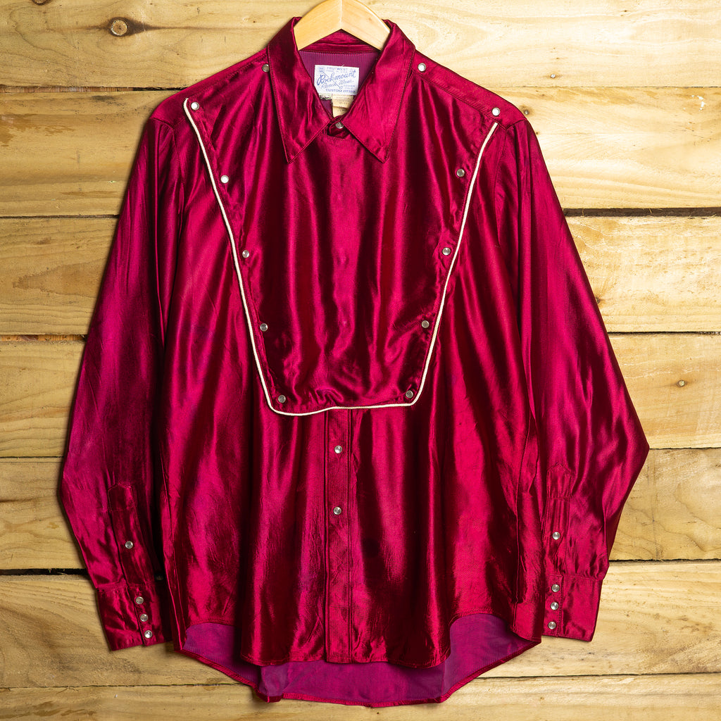Vintage Rockmount Ranch Wear Red Bibbed Western Shirt — XL