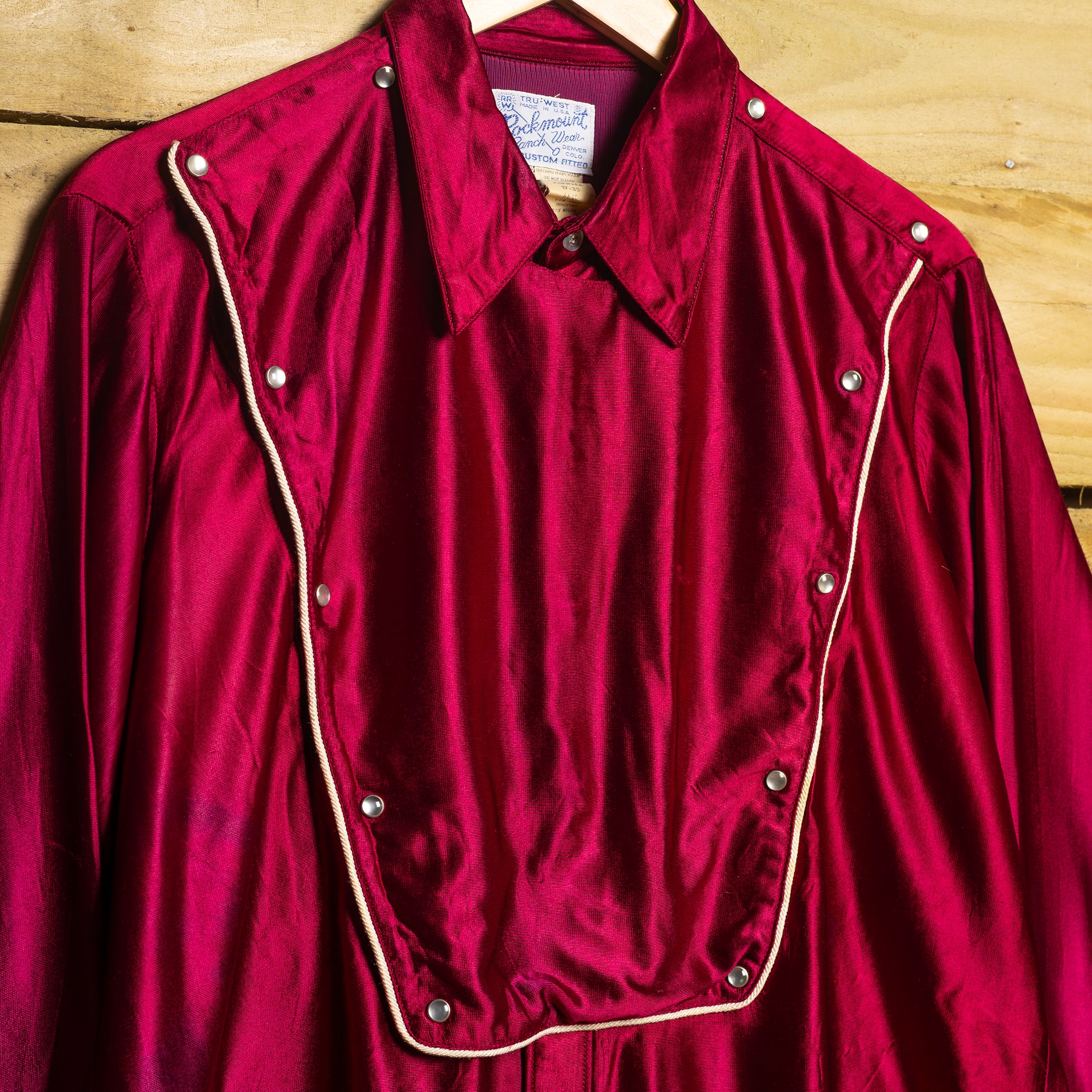 Vintage Rockmount Ranch Wear Red Bibbed Western Shirt — XL