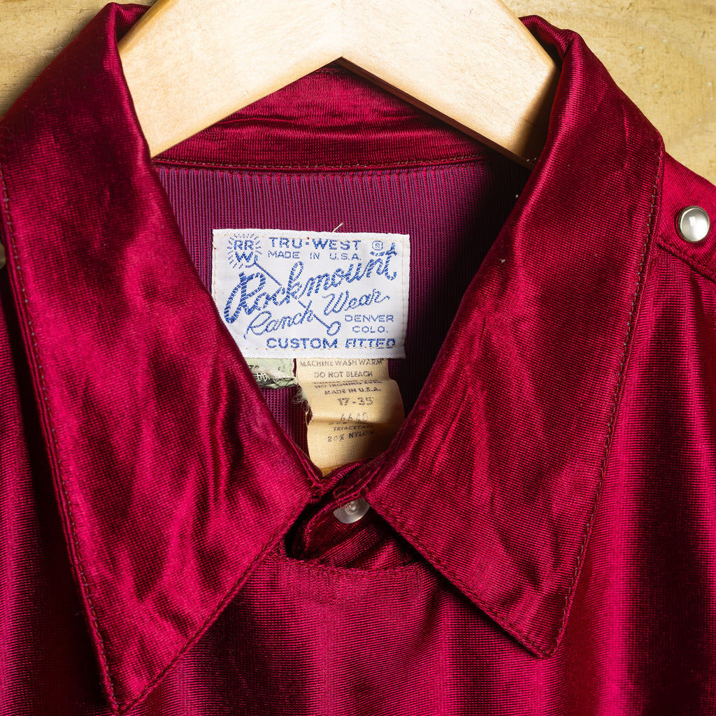Vintage Rockmount Ranch Wear Red Bibbed Western Shirt — XL