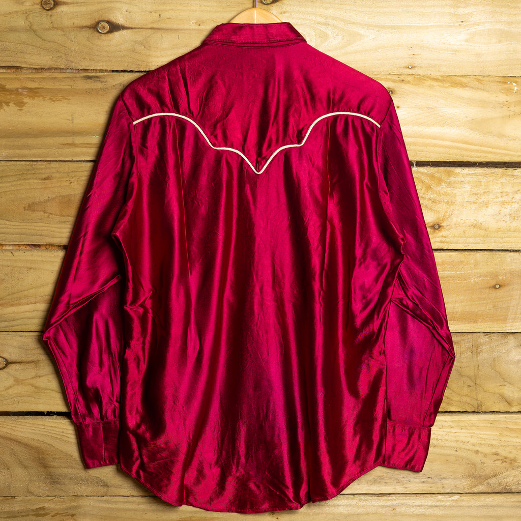 Vintage Rockmount Ranch Wear Red Bibbed Western Shirt — XL