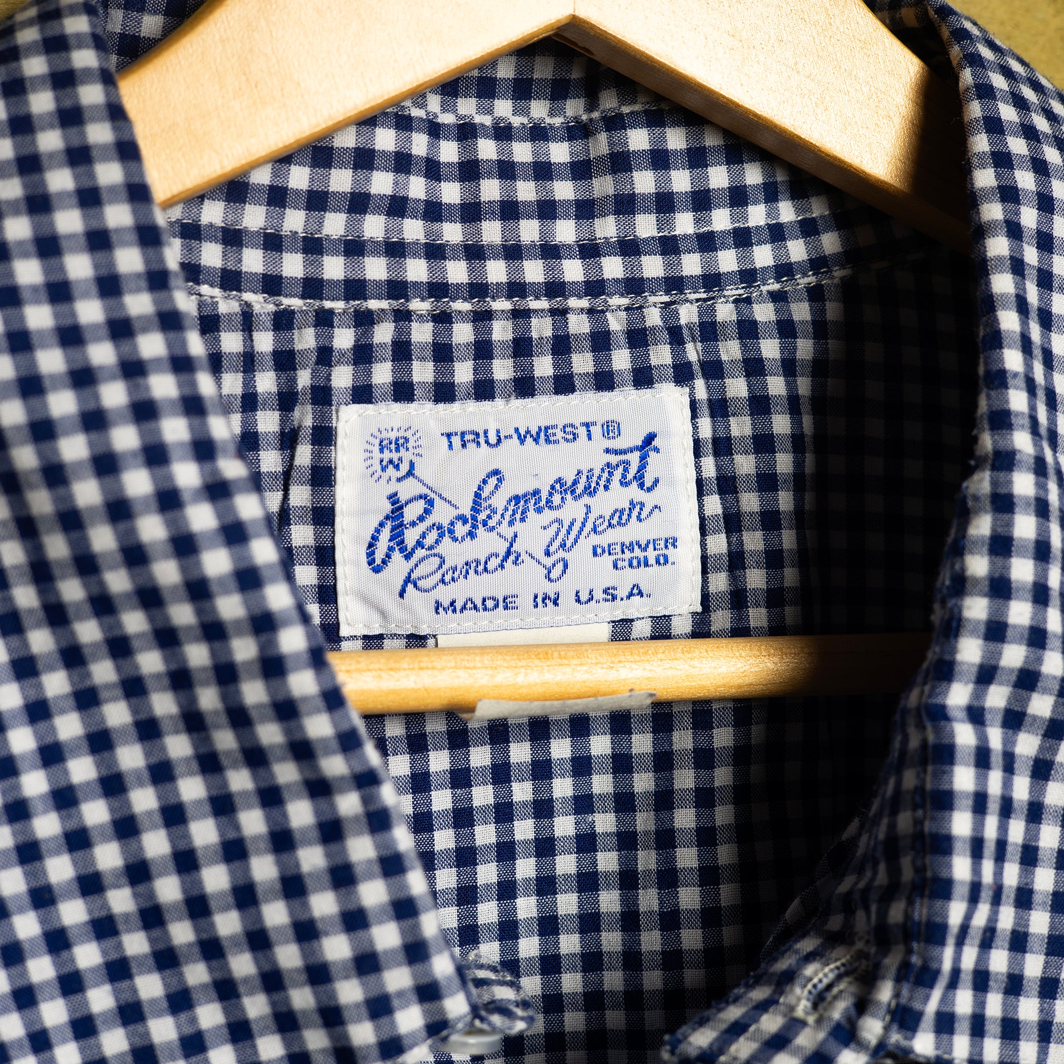 Rockmount Ranch Wear Blue & White Check Western Shirt – XXL