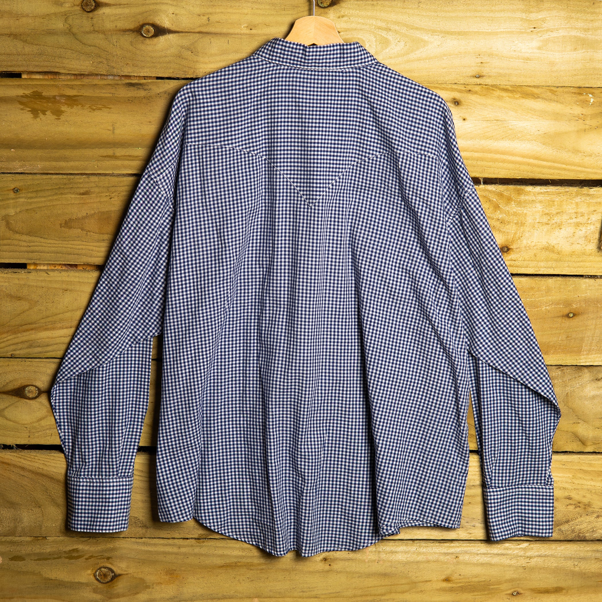 Rockmount Ranch Wear Blue & White Check Western Shirt – XXL