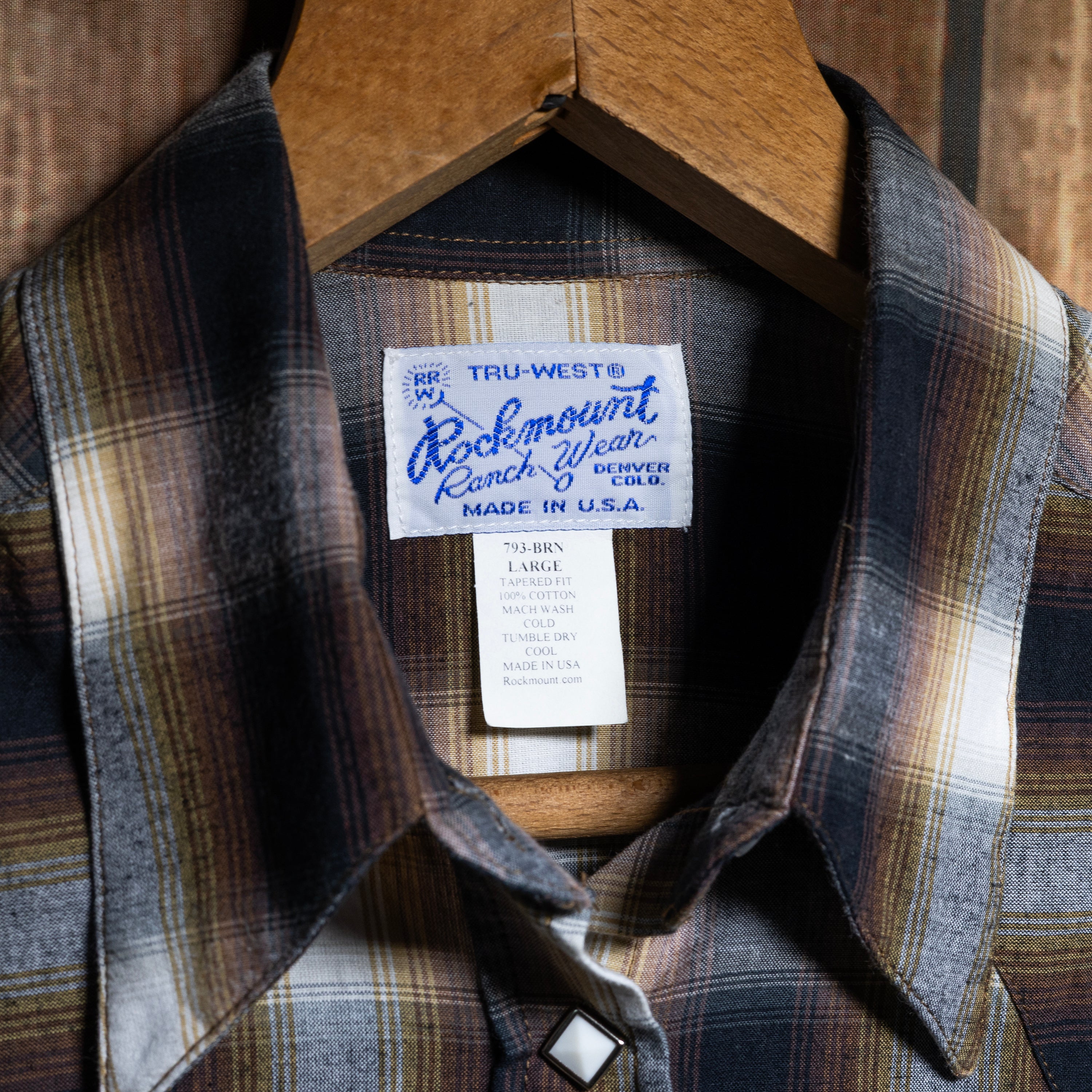 Rockmount Ranch Wear Check Western Shirt 12/14