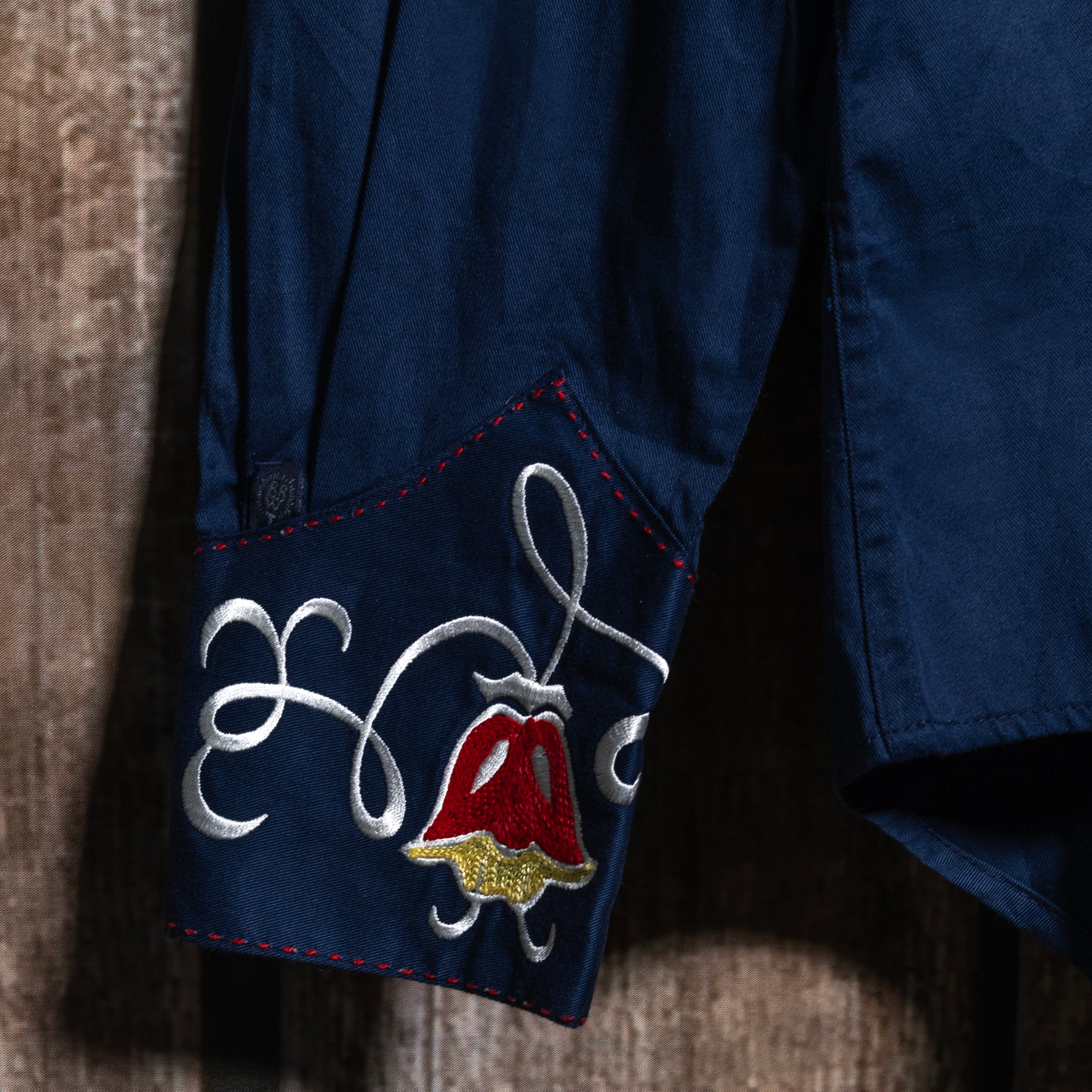 NWT Rockmount Ranchwear Limited Edition Navy Embroidered Tulip Western Shirt