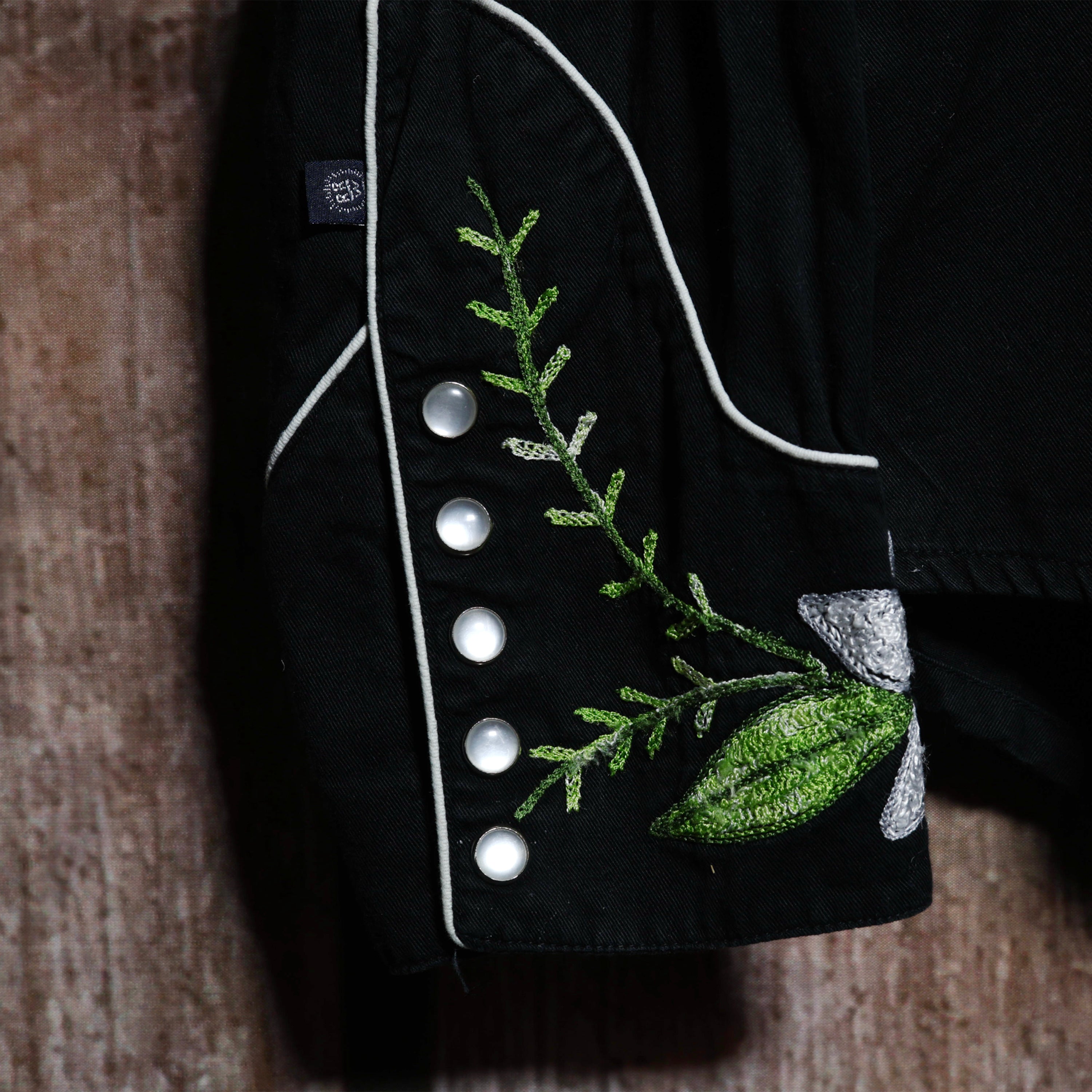 Rockmount Ranch Wear Floral Embroidered Black Western Shirt XXL