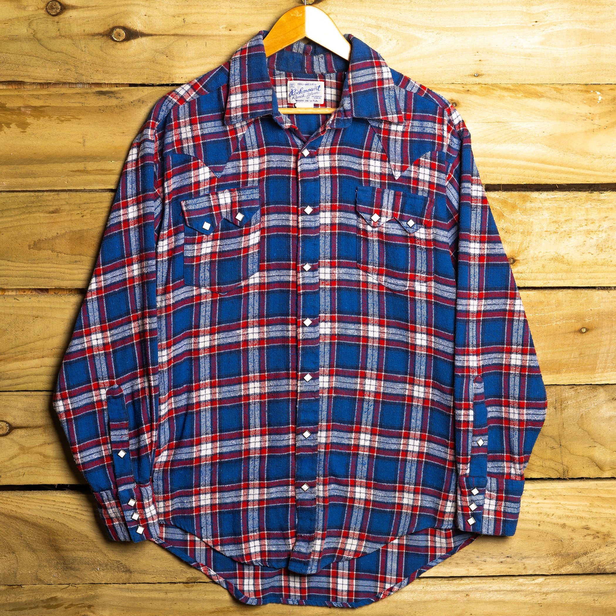 Vintage Rockmount Ranch Wear Flannel Western Shirt M