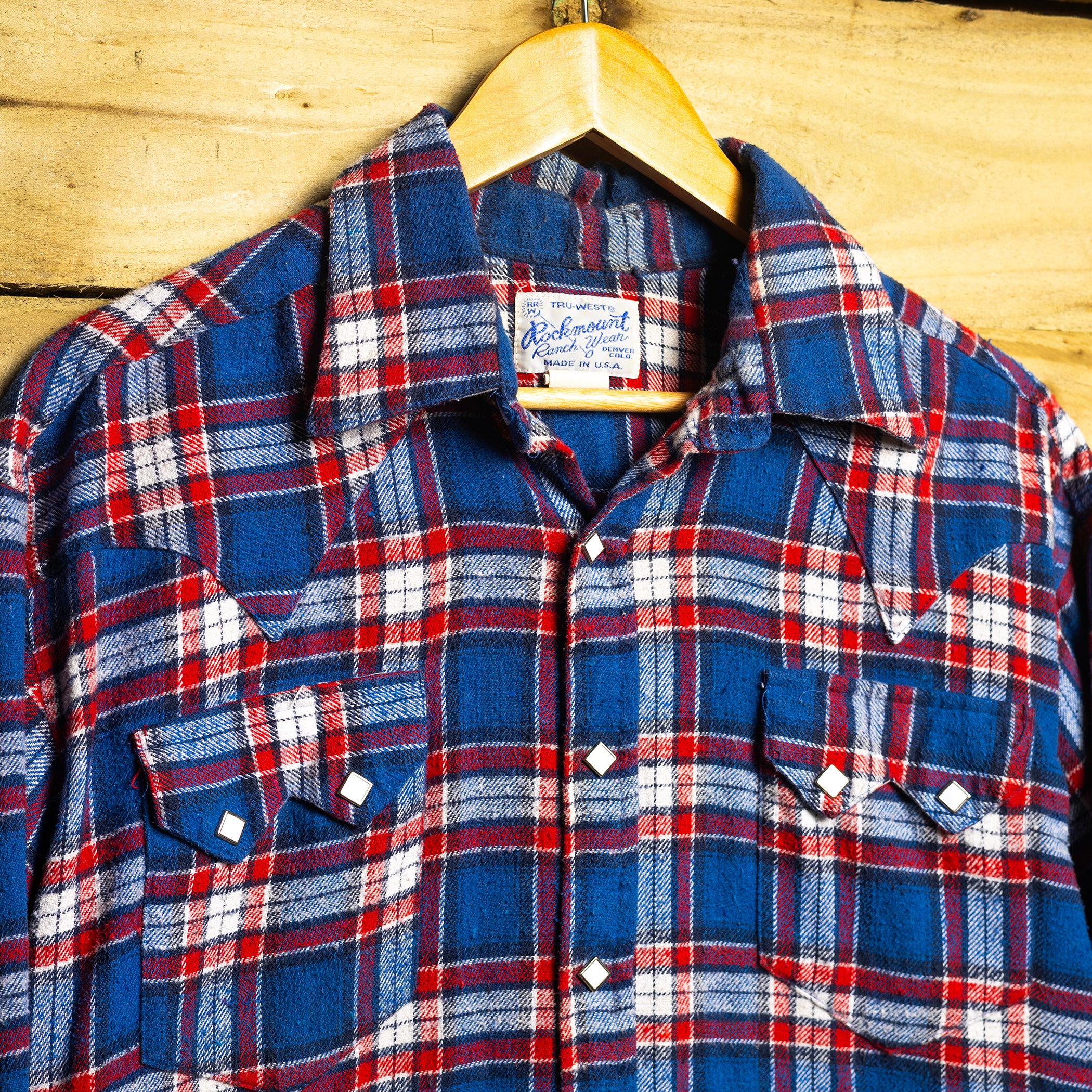 Vintage Rockmount Ranch Wear Flannel Western Shirt M