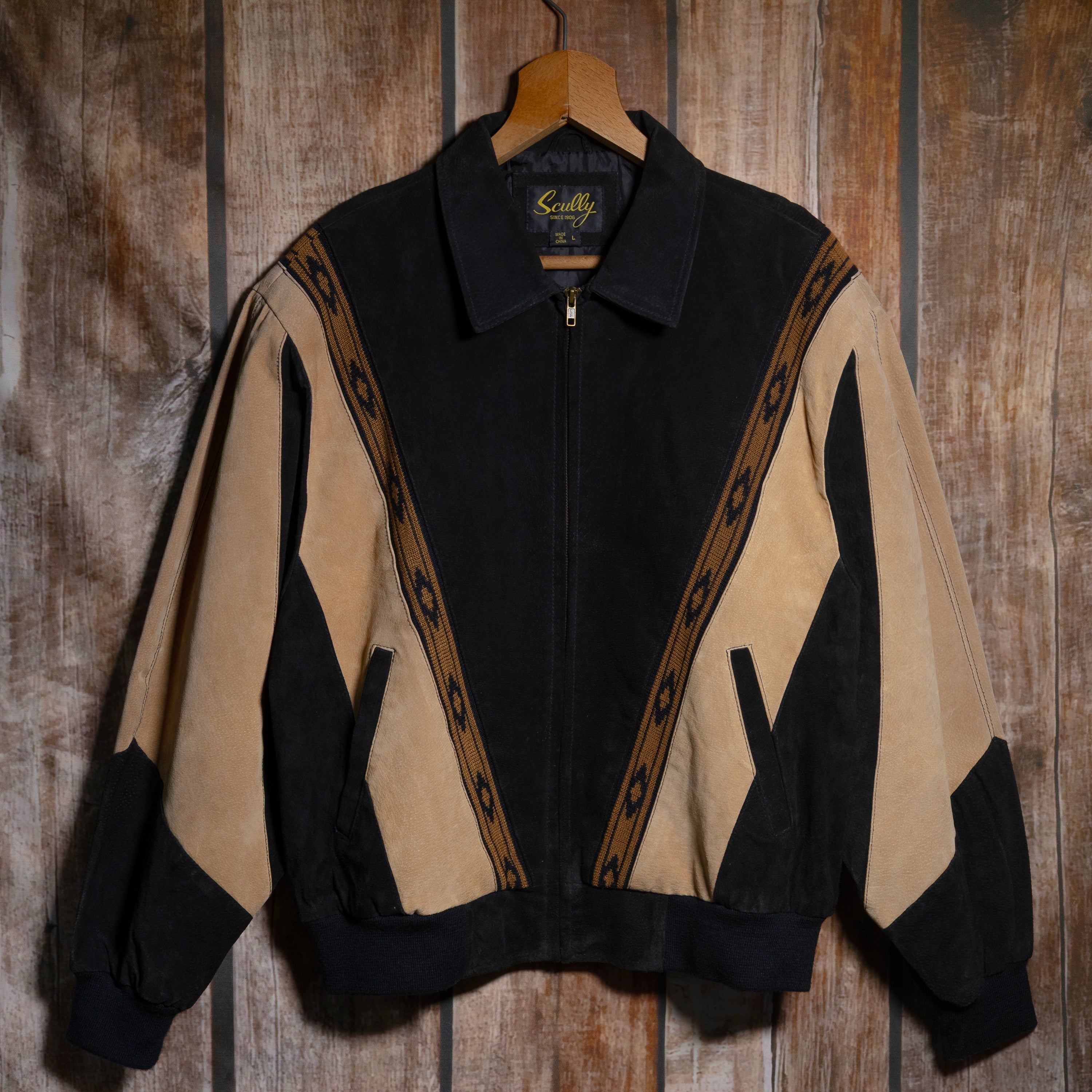 Scully Western Wear Black and Brown Suede Jacket L