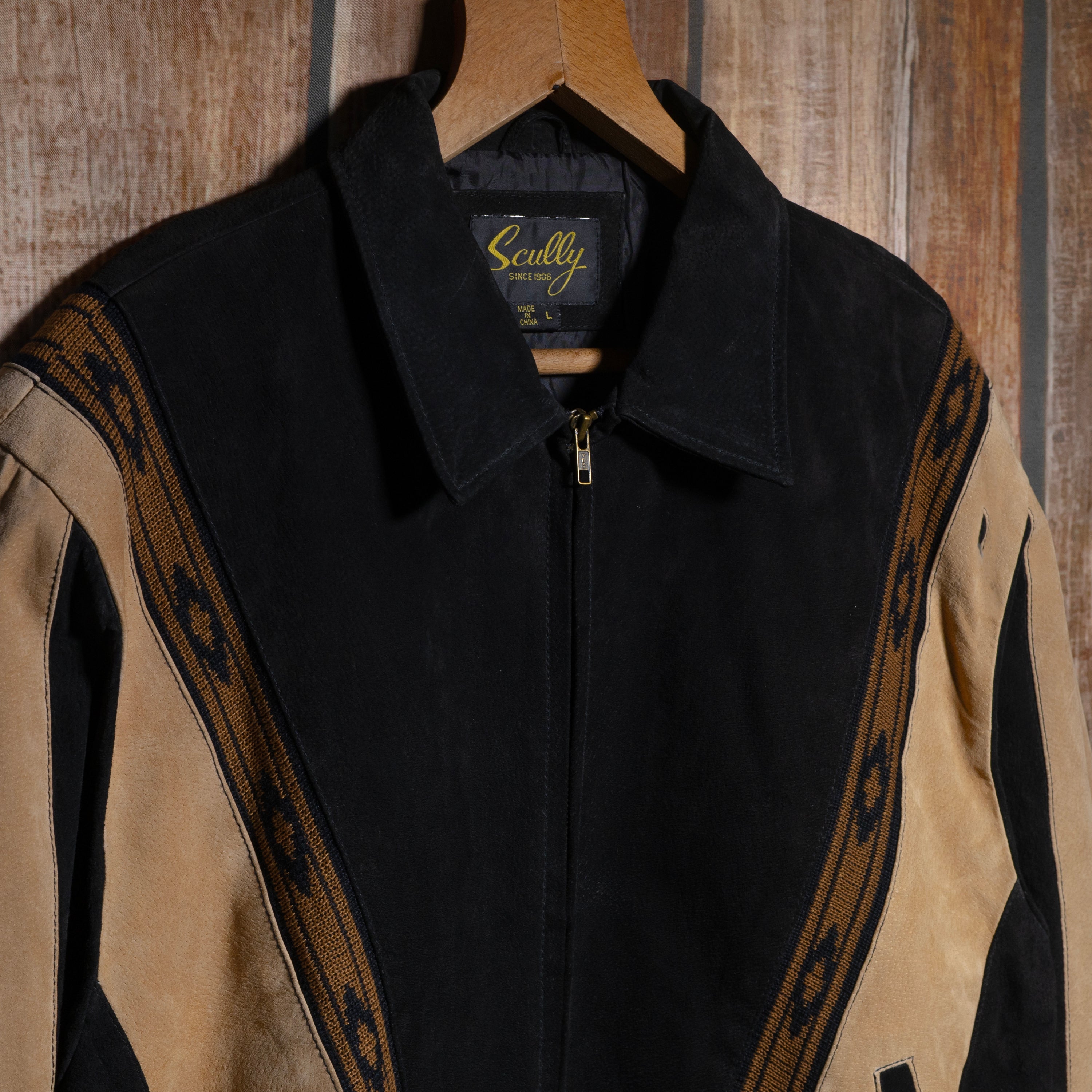 Scully Western Wear Black and Brown Suede Jacket L