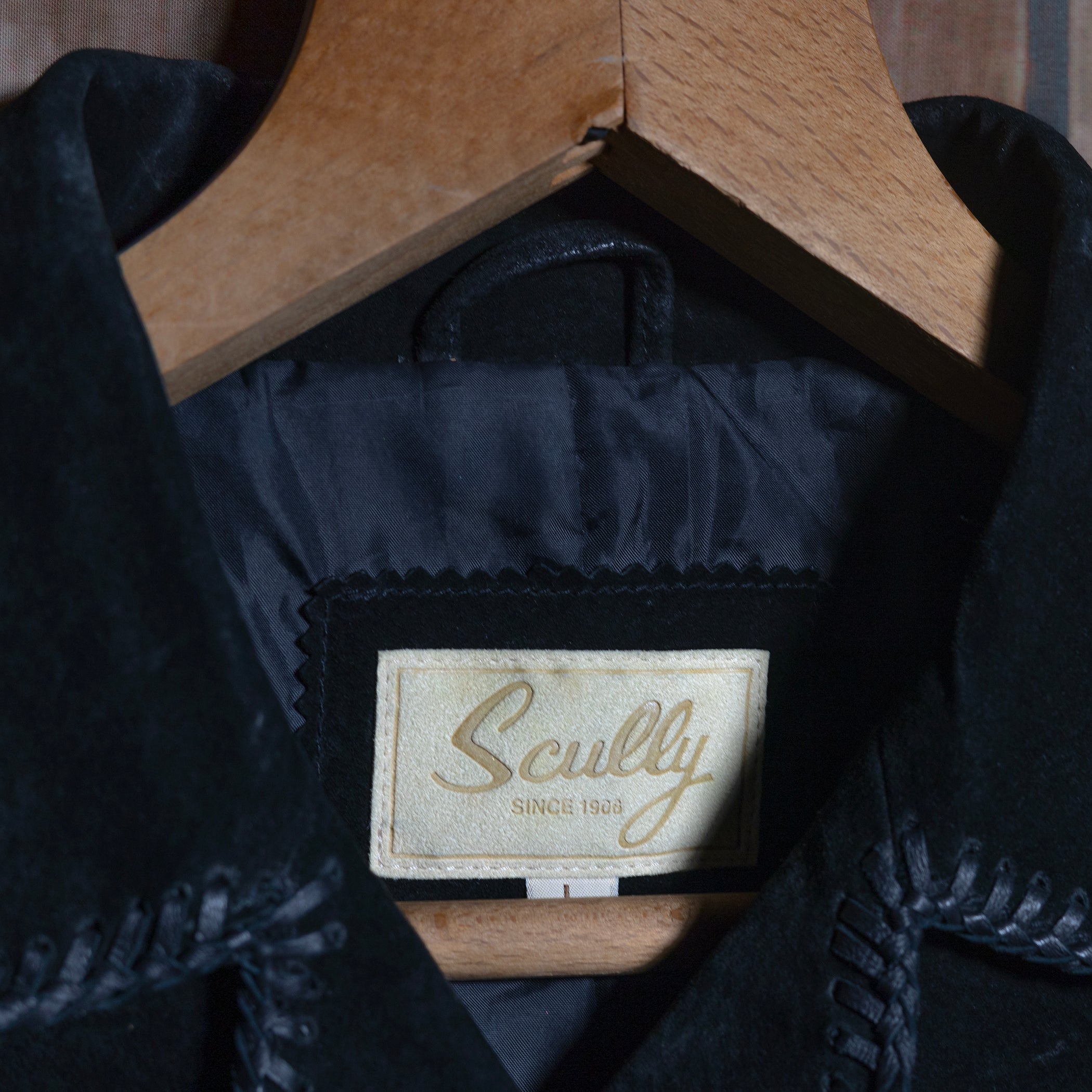 Vintage Scully Western Wear Black Tasseled Jacket L 16-18