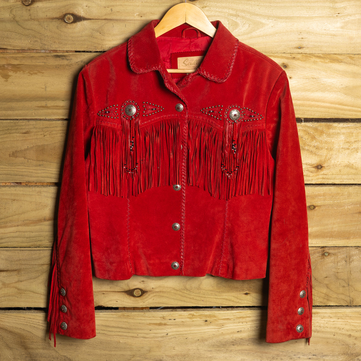 Vintage Scully Red Suede Leather Western Jacket – M / 12–14