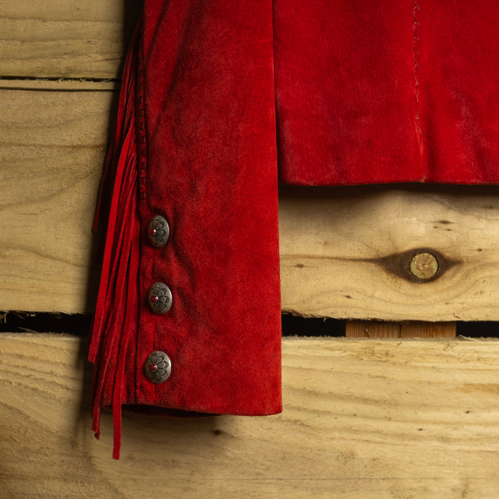 Vintage Scully Red Suede Leather Western Jacket – M / 12–14