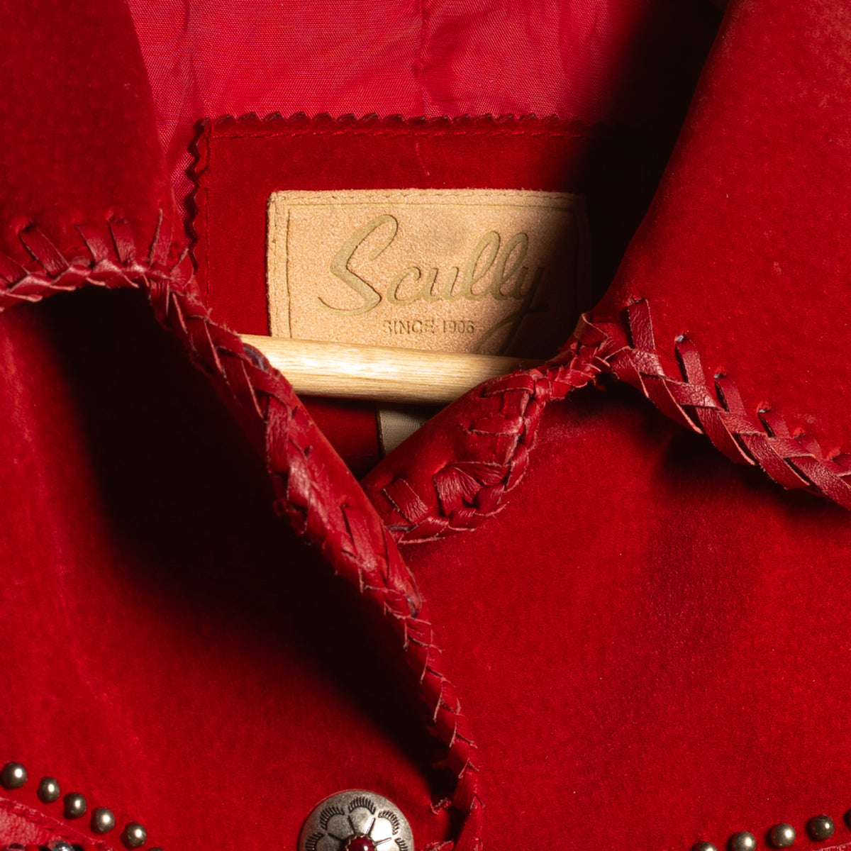 Vintage Scully Red Suede Leather Western Jacket – M / 12–14