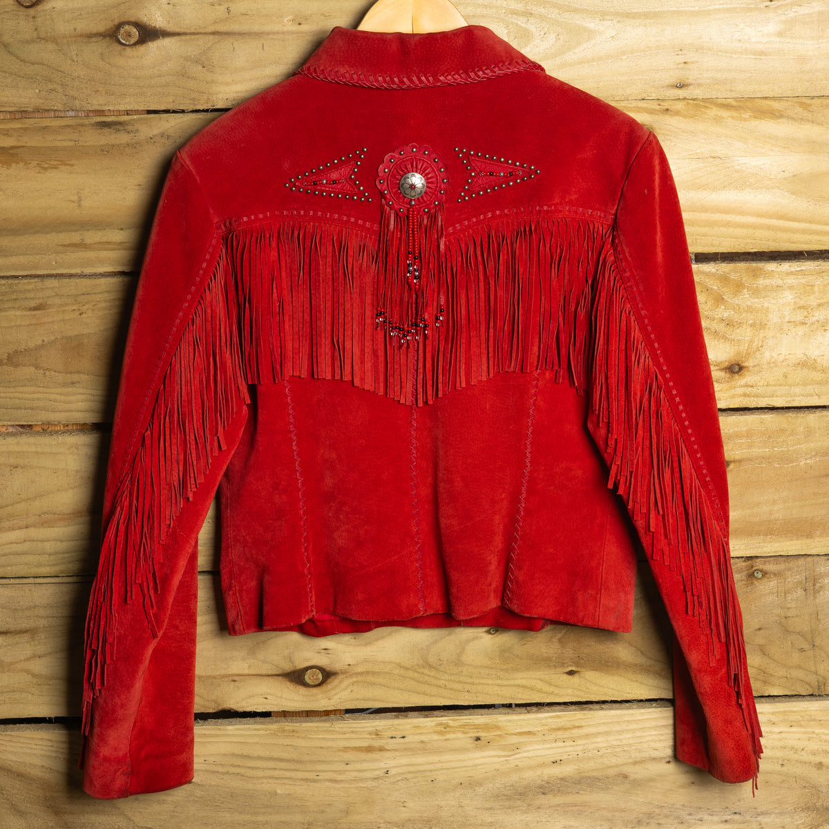 Vintage Scully Red Suede Leather Western Jacket – M / 12–14