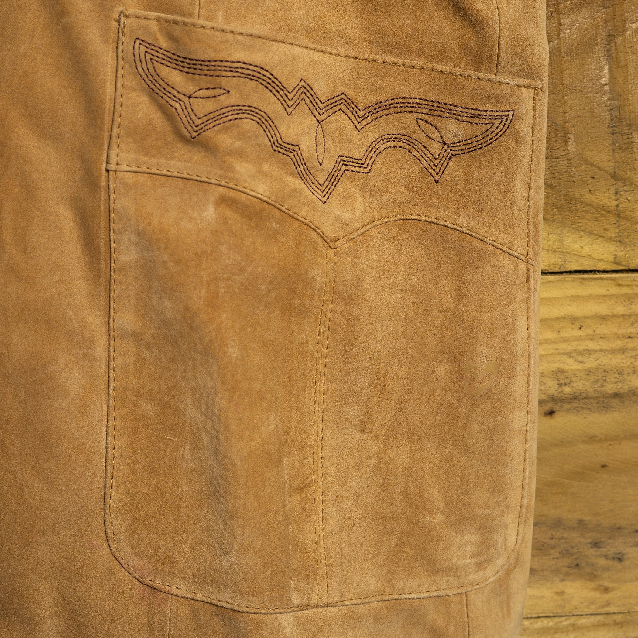 Scully Western Wear Brown Leather Embroidered Jacket L