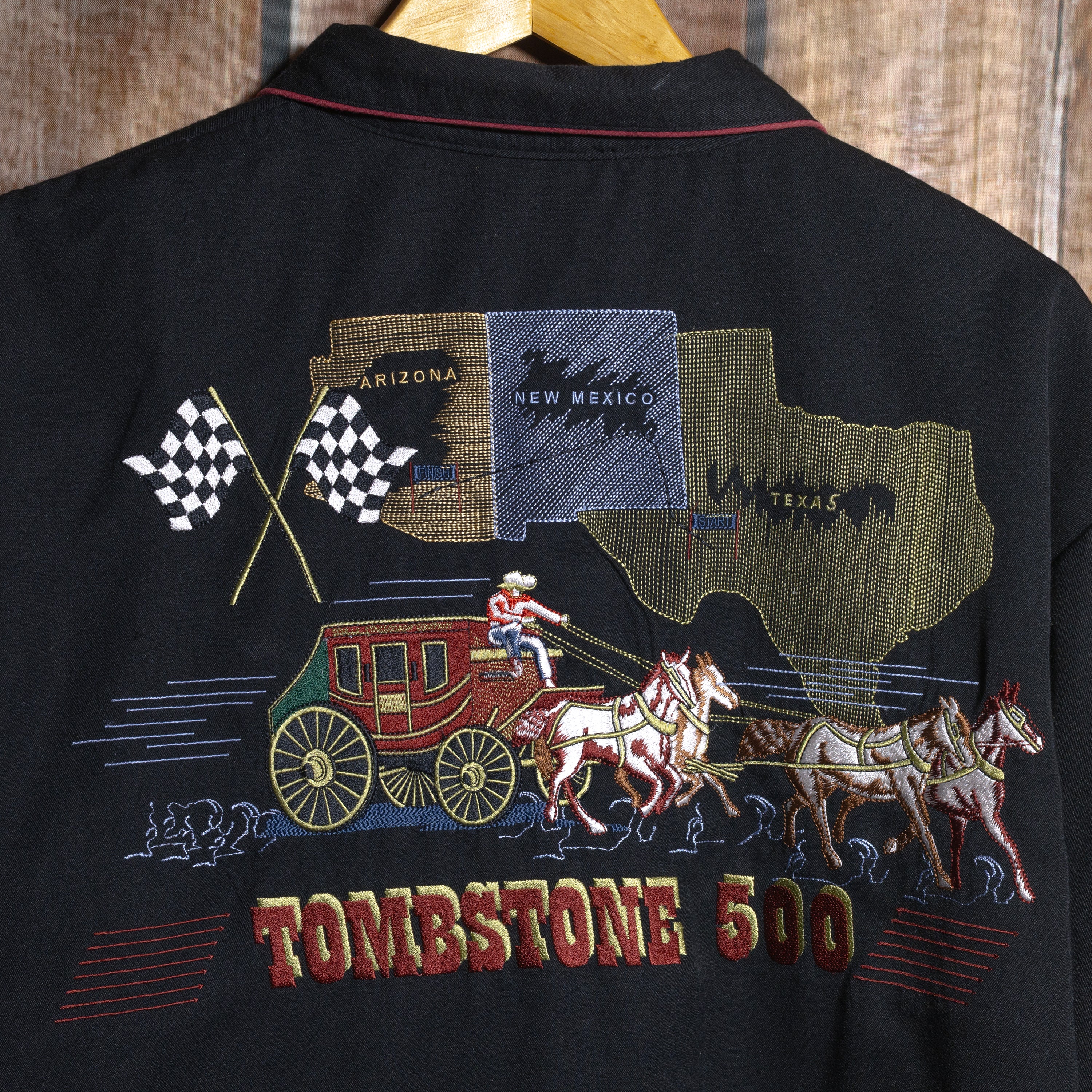 Vintage Scully Wester Wear Embroidered Black Western Shirt L
