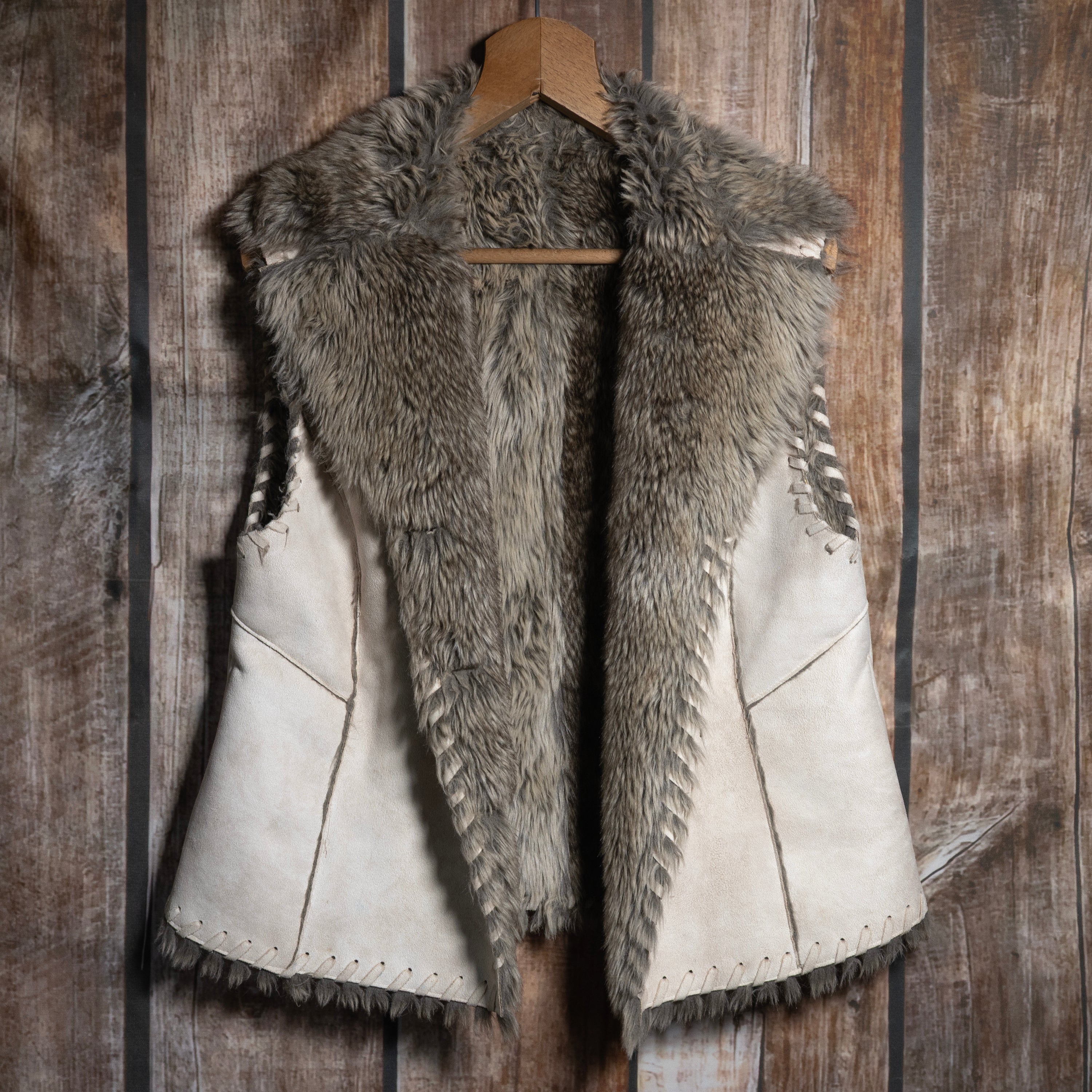 Scully Western Wear Faux Fur and Suede Vest XL/14