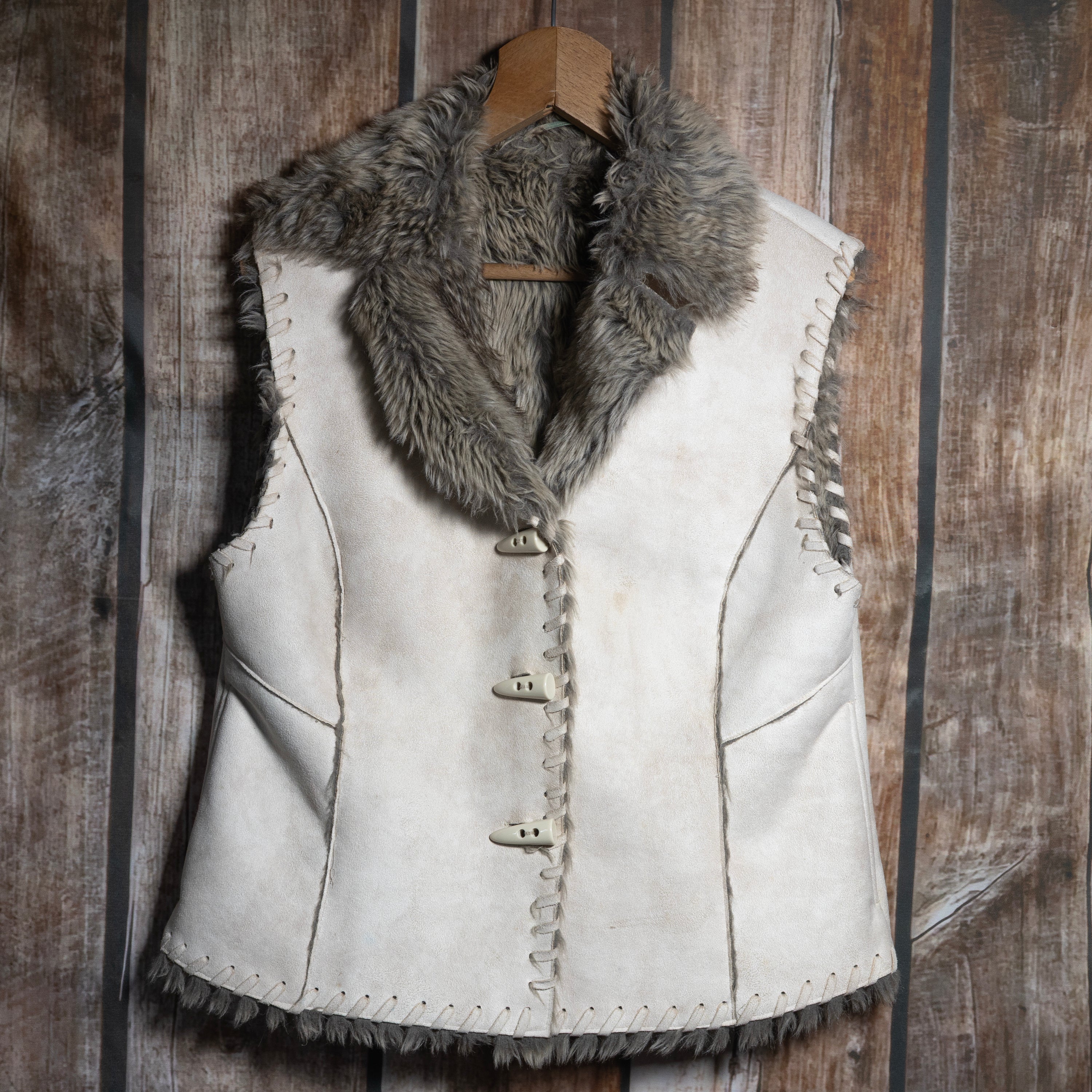 Scully Western Wear Faux Fur and Suede Vest XL/14