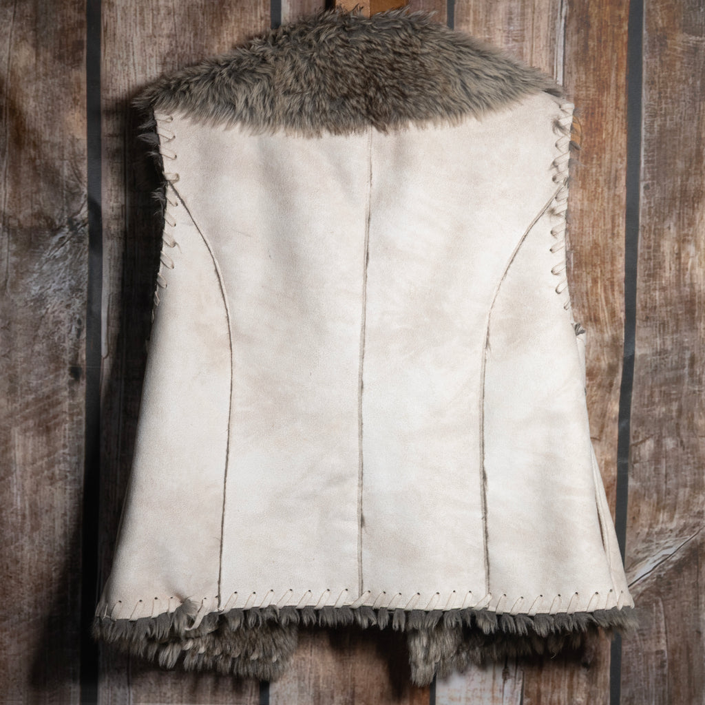 Scully Western Wear Faux Fur and Suede Vest XL/14