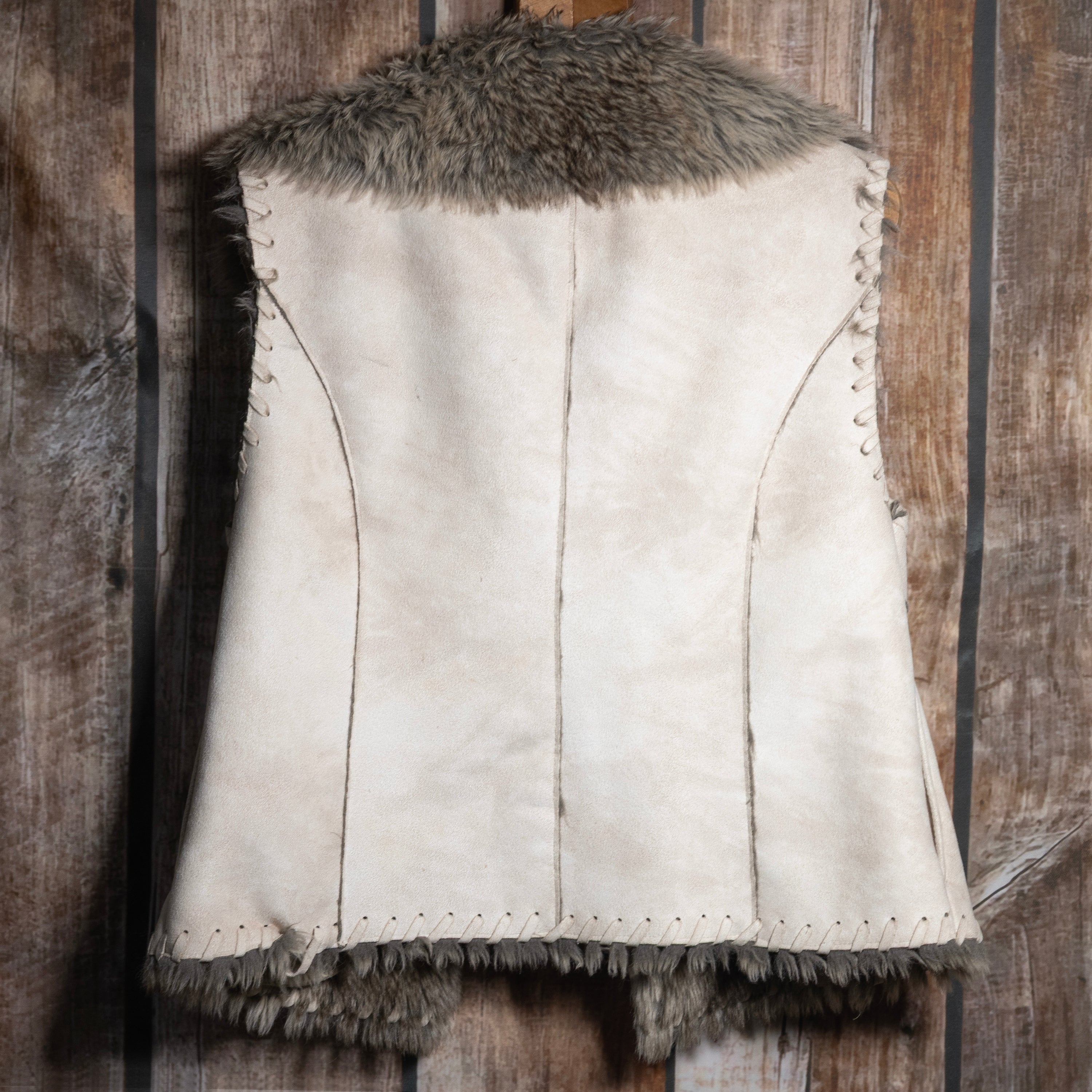 Scully Western Wear Faux Fur and Suede Vest XL/14