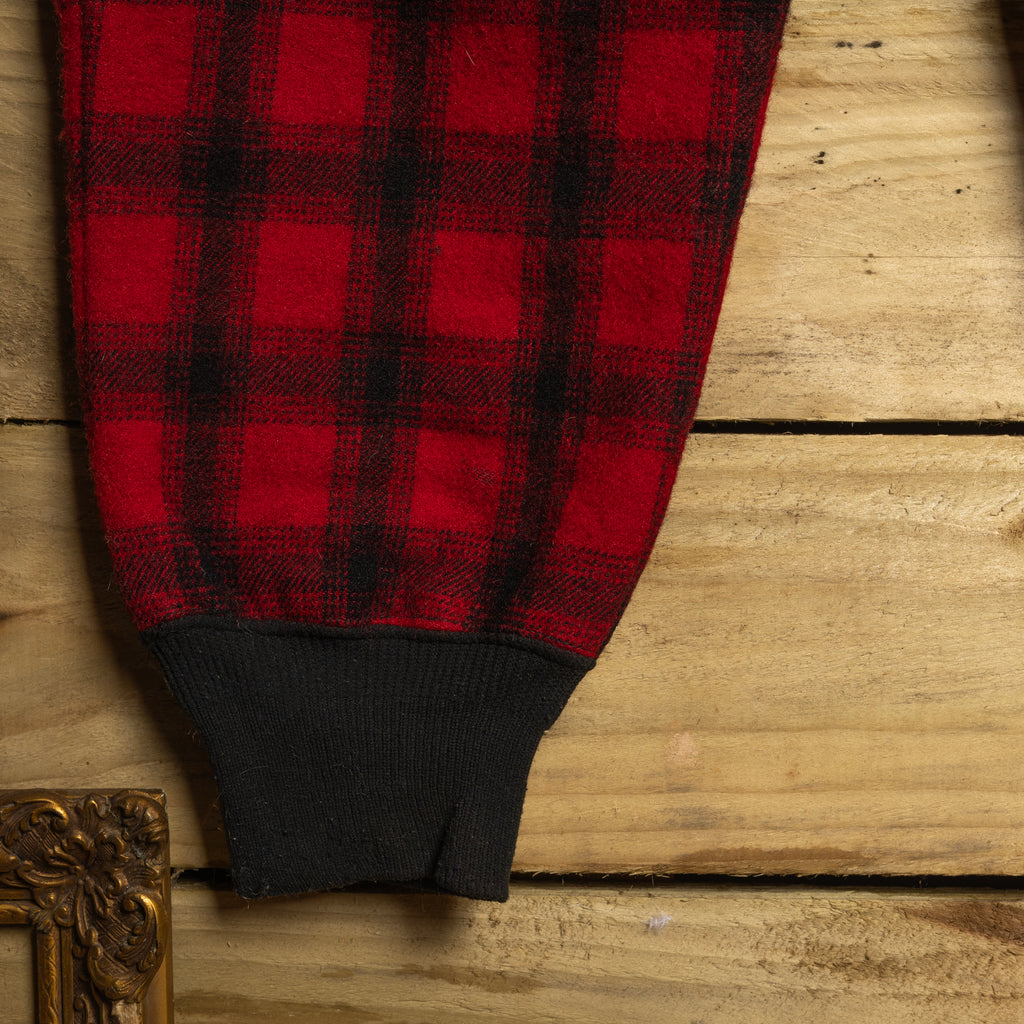 Vintage 1960s Woolrich Red & Black Tartan Hunting Trousers – W36