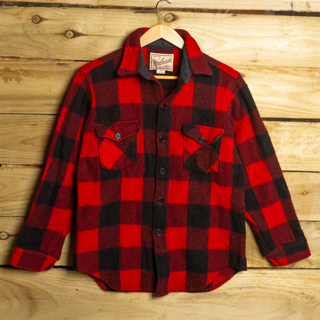 Vintage Woolrich Red & Black Flannel Shacket — M/L