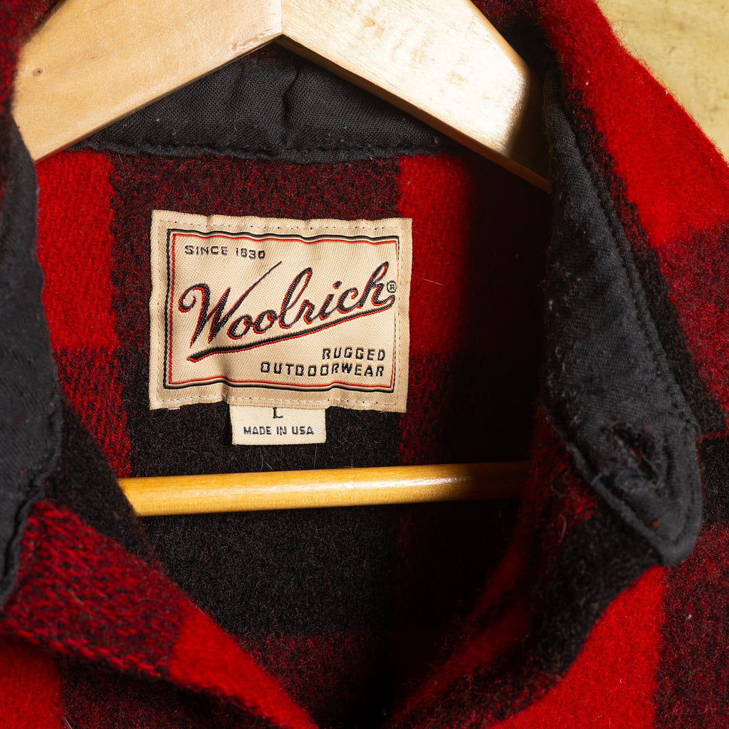 Vintage Woolrich Red & Black Flannel Shacket — M/L