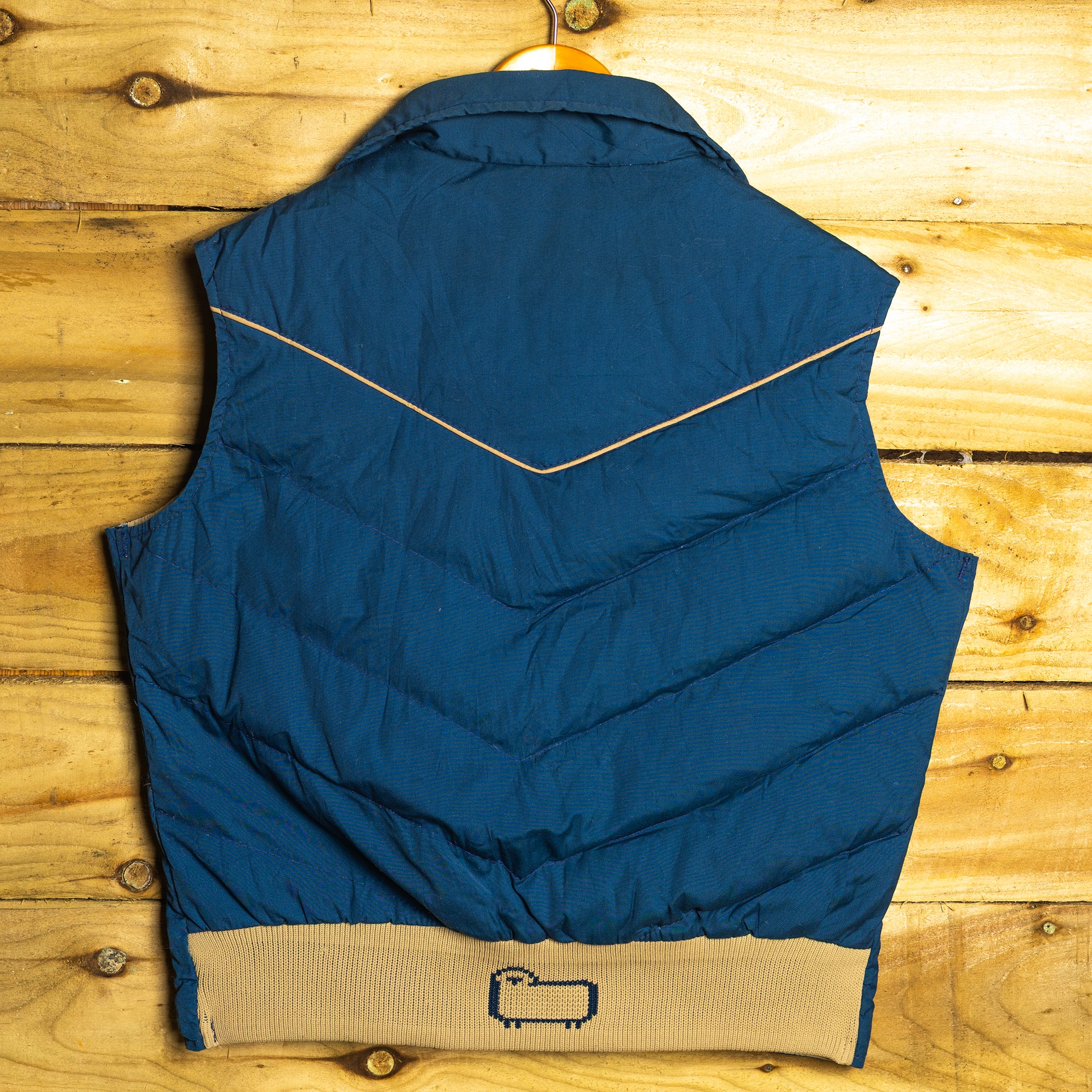 Woolrich Women's Blue Puffer Gilet Bodywarmer – Snap Front, Size 8