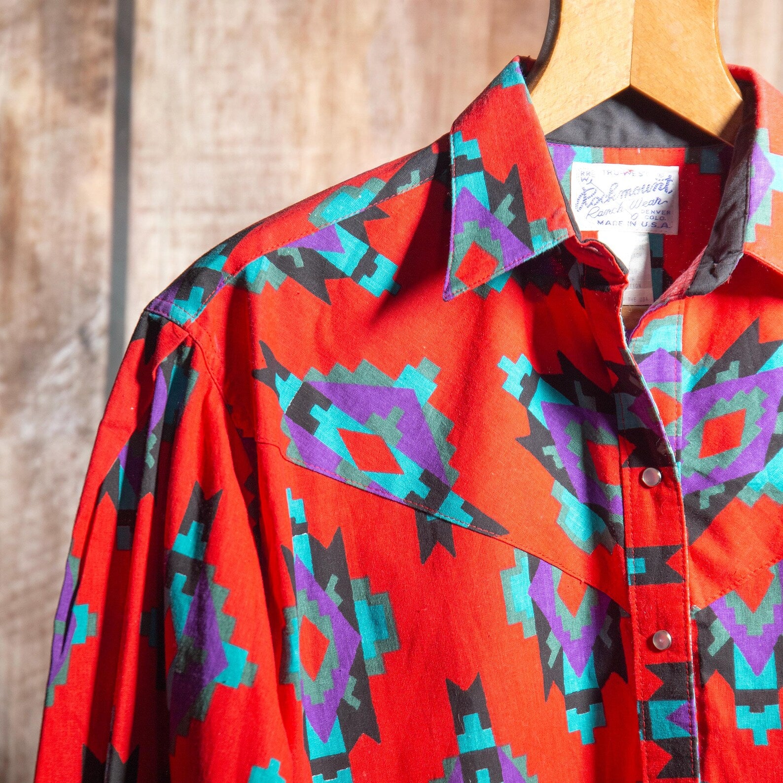 Rockmount Ranch Wear Western/ Aztec Shirt Size M (12)