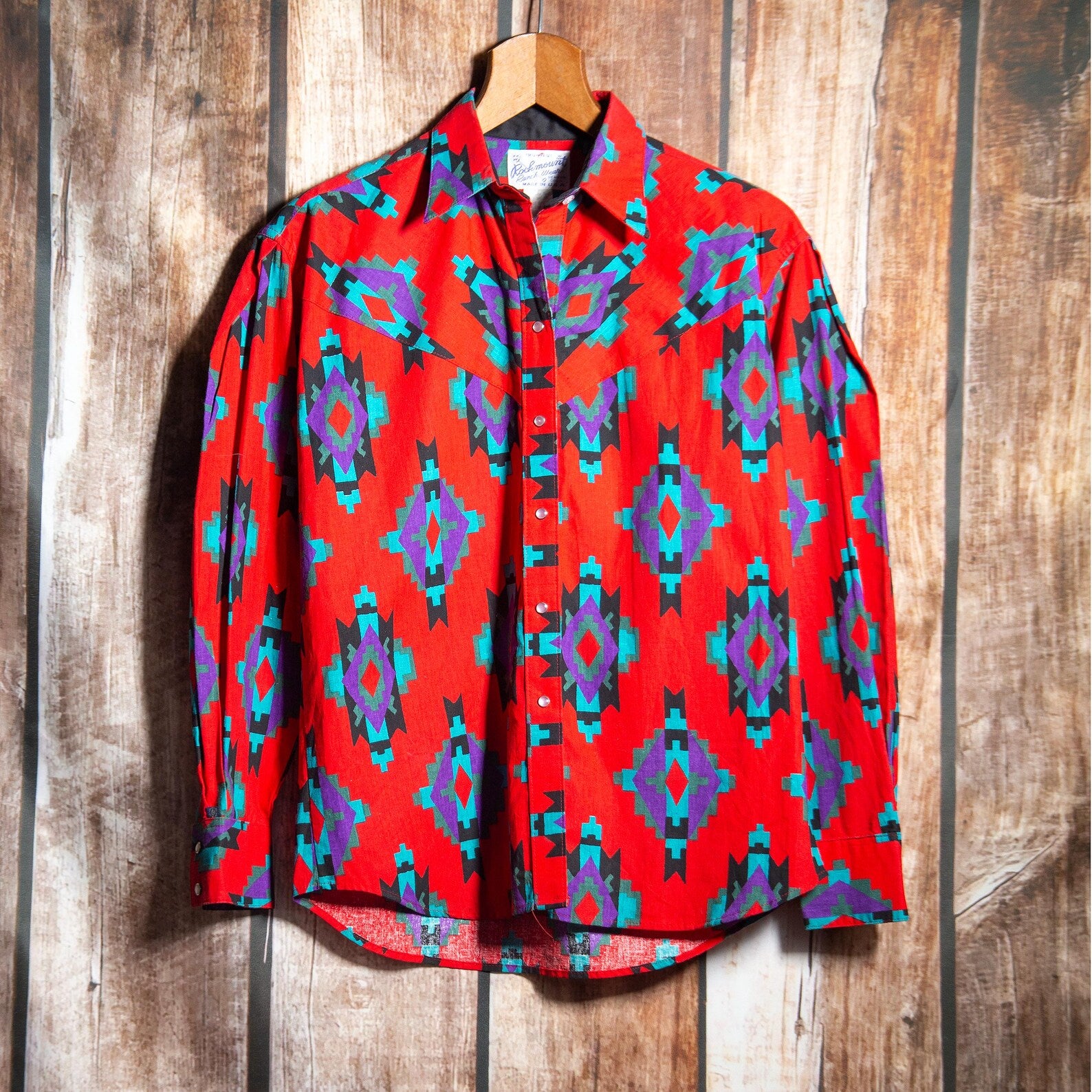 Rockmount Ranch Wear Western/ Aztec Shirt Size M (12)