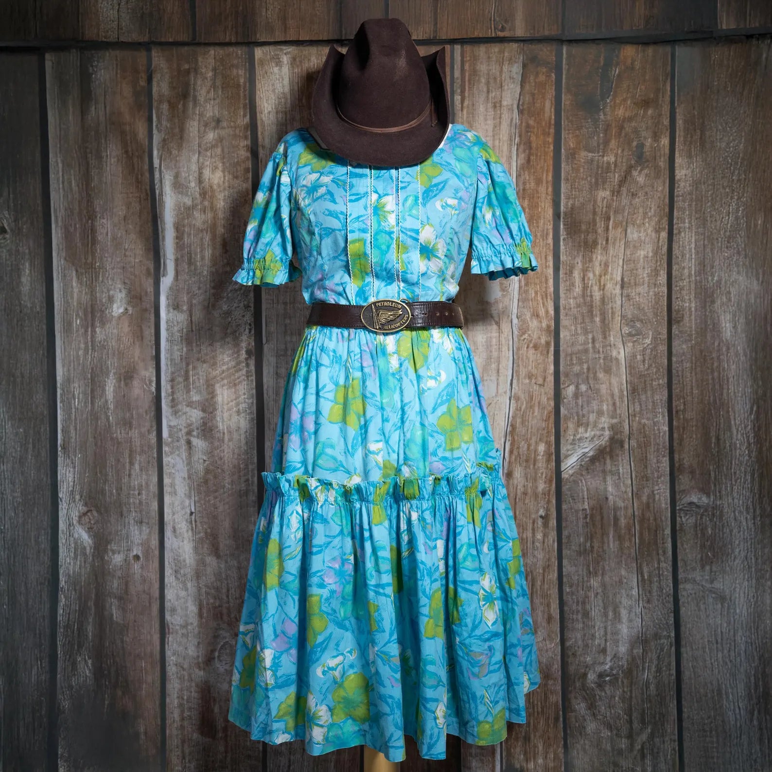 Vintage 1950s H Bar C Ranchwear Western Country Dress L/12