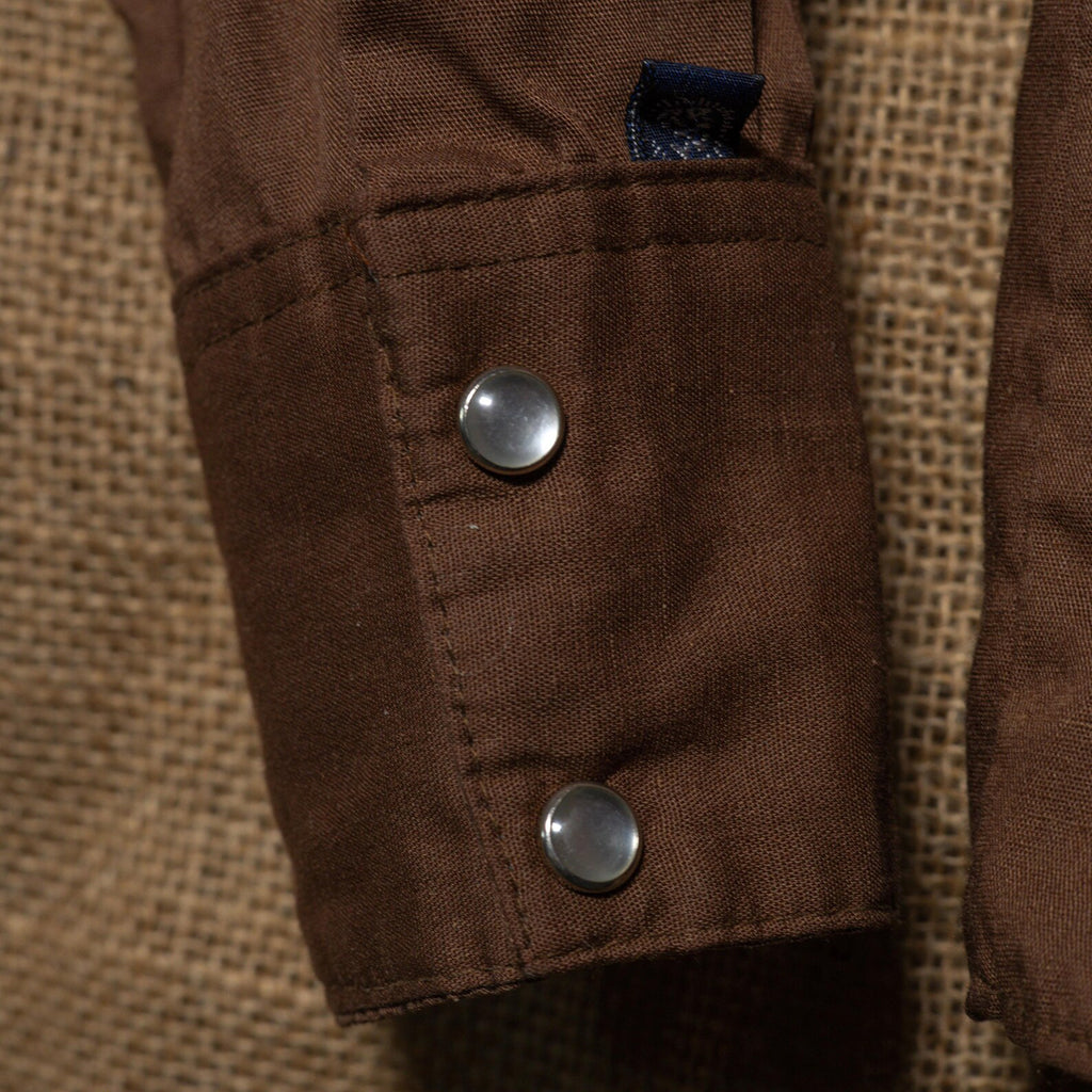 1970s Vintage Rockmount Ranchwear Brown Western Shirt With Bull Detail