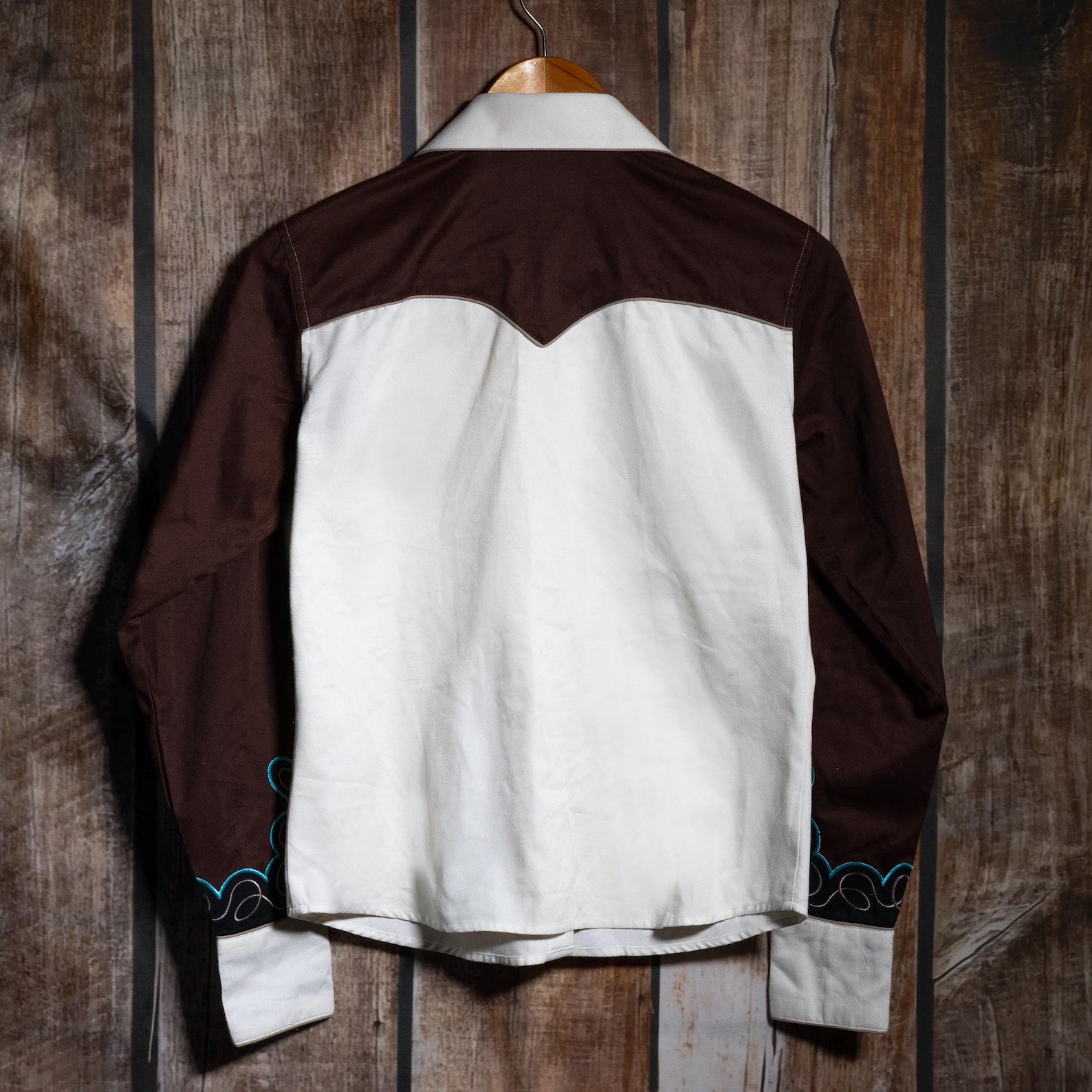 Thick Embroidered Western Shirt S