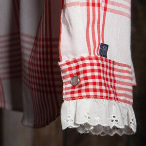 Rockmount Ranch Wear Red and White Shirt M/10