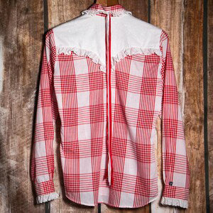 Rockmount Ranch Wear Red and White Shirt M/10