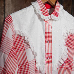 Rockmount Ranch Wear Red and White Shirt M/10