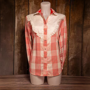 Rockmount Ranch Wear Red and White Shirt M/10